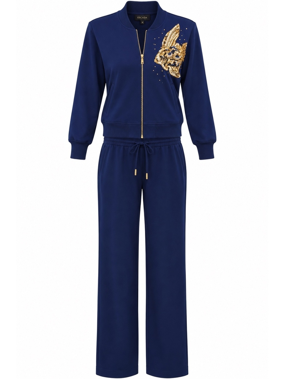Vintage IB Diffusion Navy Blue Embellished 2-Piece Tracksuit Set